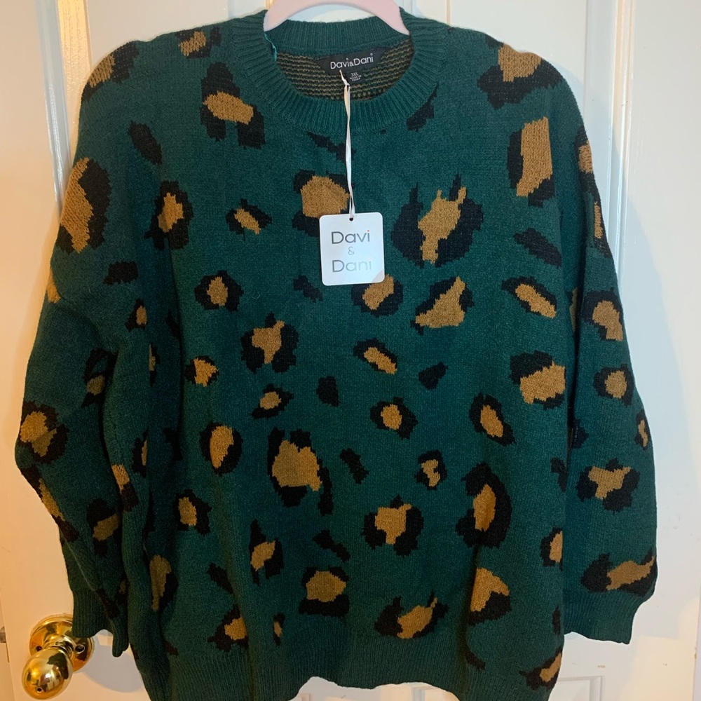 Davi and Dani Leopard Sweater